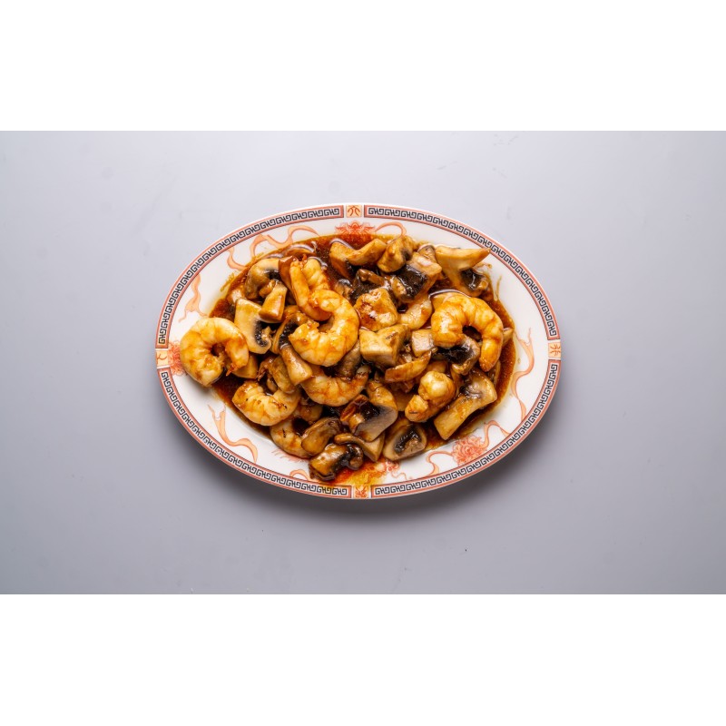 74 - Langostinos con champiñones