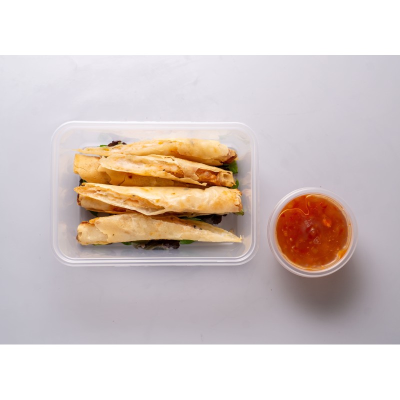 12 - Rollitos de mango con langostinos estilo thai (3 uds.)