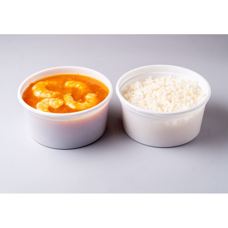 25 - Kuo-Bar con gambas en salsa de tomate