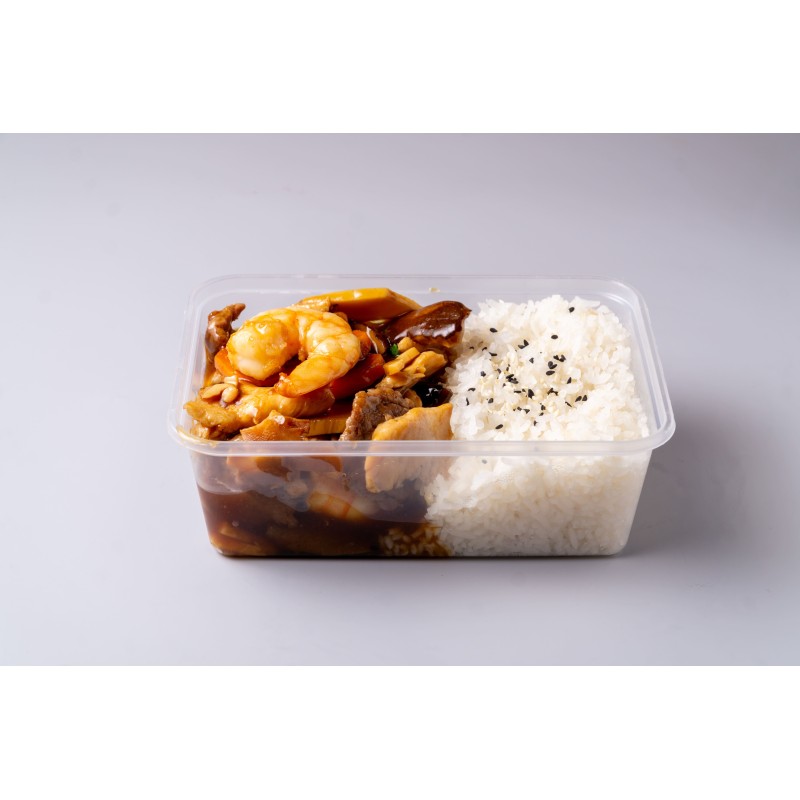 24 - Arroz con tres delicias en salsa